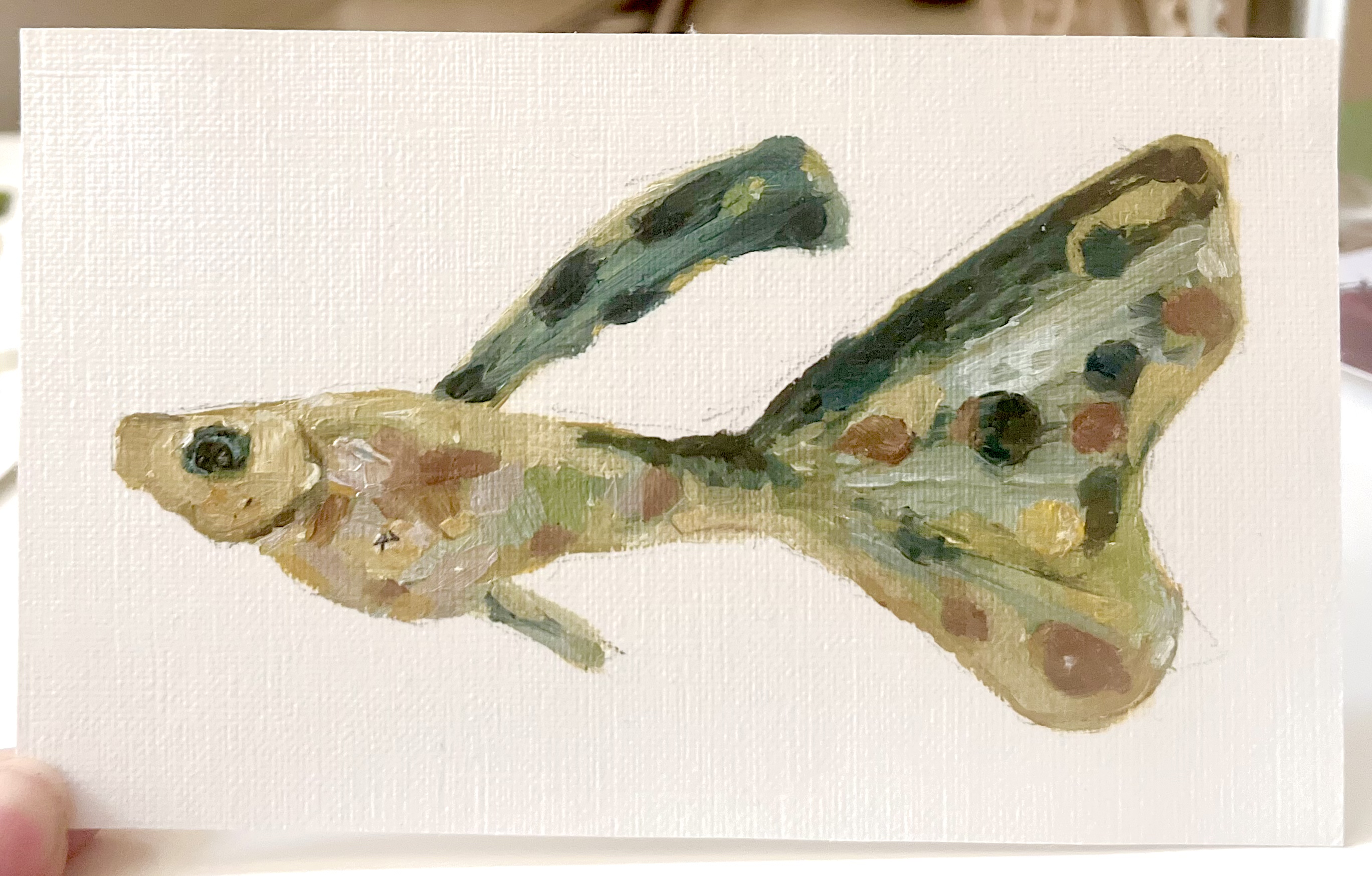 Painting of a yellow fish